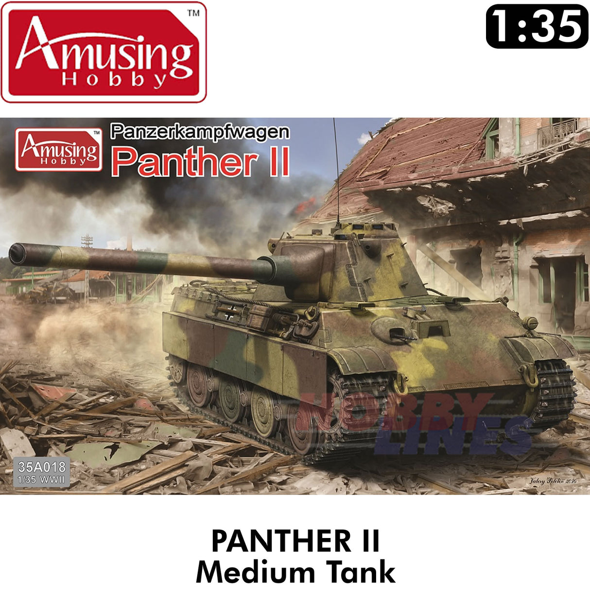 Panther II Panzerkampfwagen 1:35 kit Amusing Hobby 35A018