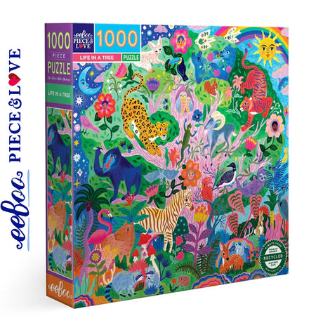 eeBoo LIFE IN A TREE 1000 pc Square Jigsaw Puzzle Super Deluxe PZTLFT