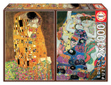 El Beso & La Virgen Gustav Klimt 2 x 1000 Piece Jigsaw Puzzles | Educa | 18488