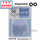 Gravestones x 9 - Unpainted | P&D Marsh  | PW98