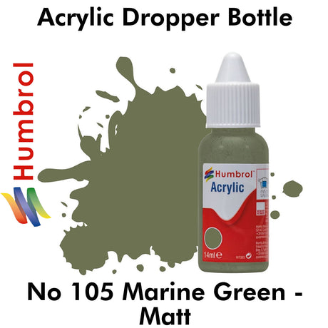 Acrylic Dropper - No 105 Marine Green - Matt | Humbrol | DB0105