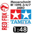 Messerschmitt Bf 109E-3/4/7 JABO 3D decals for Tamiya kit Red Fox Studio RFSQS-48031