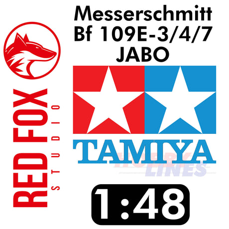 Messerschmitt Bf 109E-3/4/7 JABO 3D decals for Tamiya kit Red Fox Studio RFSQS-48031