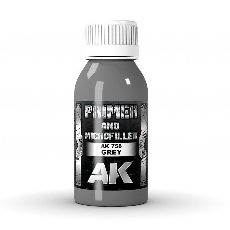 Grey Primer and Microfiller - 100ml | AK interactive | AK758
