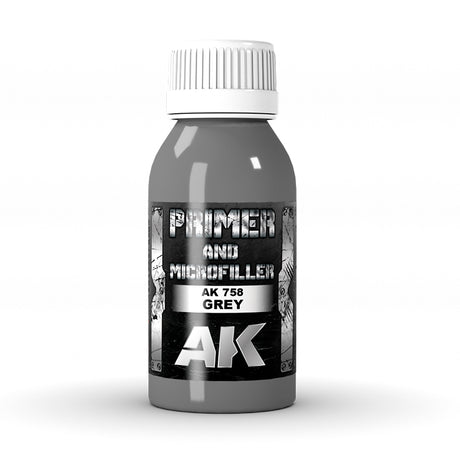Grey Primer and Microfiller - 100ml | AK interactive | AK758