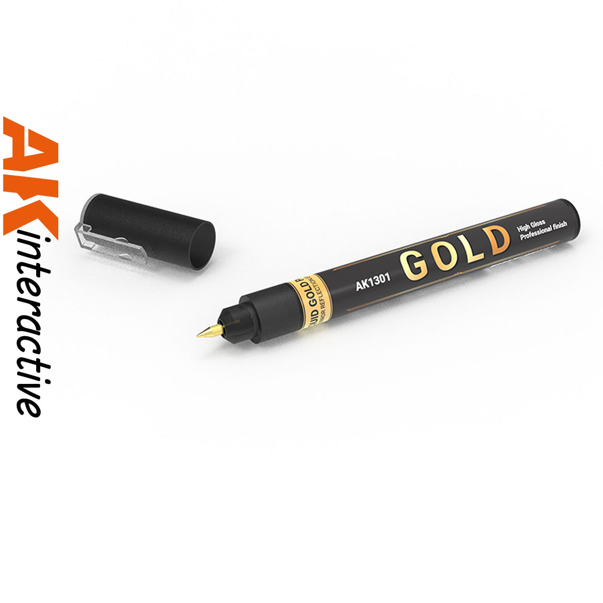 Metallic Liquid Marker - Gold - Fine Tip 1.0mm | AK interactive | AK1301