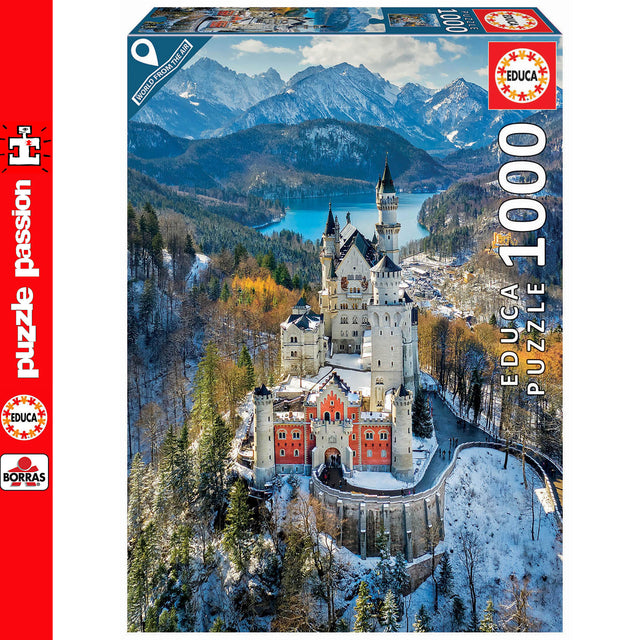 Neuschwanstein Castle From The Air 1000 Piece Jigsaw Puzzle | Educa | 19261