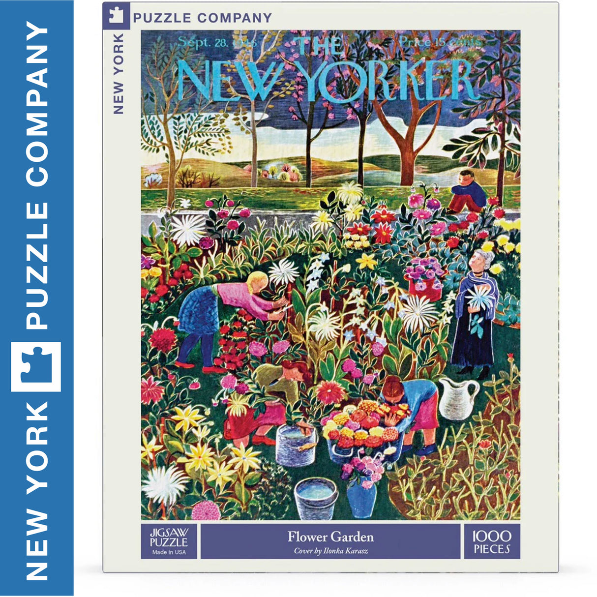FLOWER GARDEN New York Puzzle Company 1000pc Jigsaw 