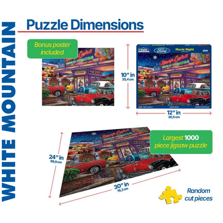 Movie Night - 1000pc Puzzle | White Mountain | 2101pz