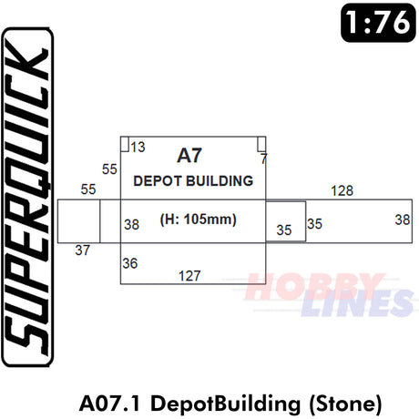 GOODS DEPOT A7 Stone 1:76 OO kit Gauge Railways Building Series A A07 SuperQuick