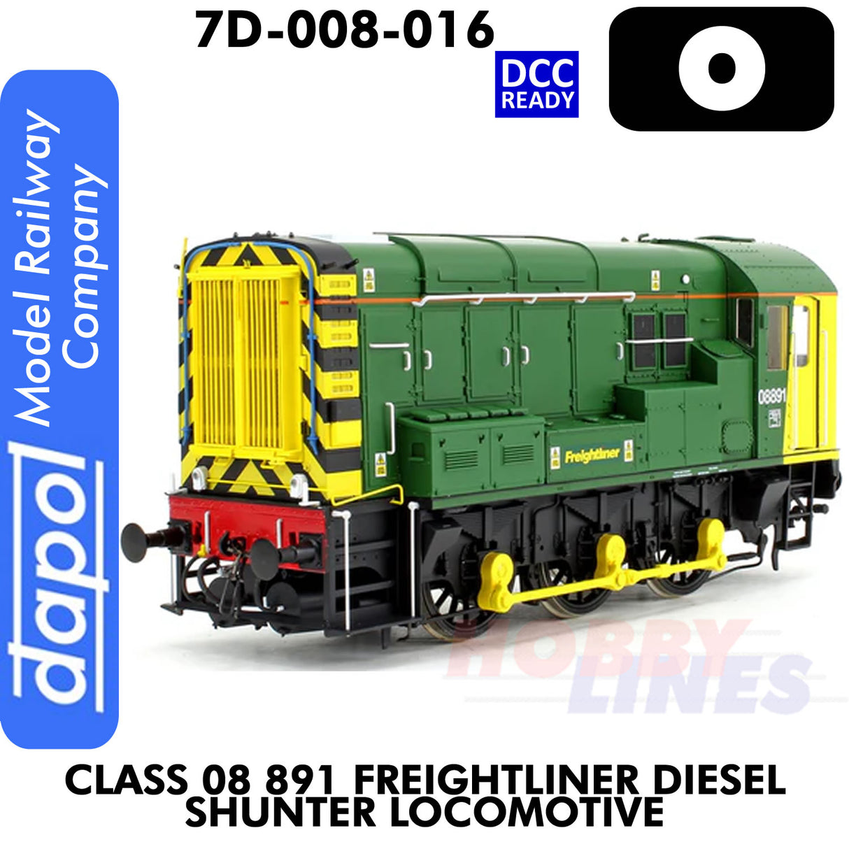 Class 08 891 Freightliner  Diesel Shunter Locomotive - DCC Ready  | Dapol | 7D-008-016