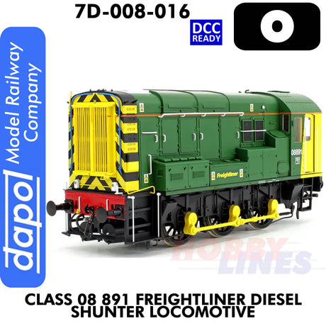 Class 08 891 Freightliner  Diesel Shunter Locomotive - DCC Ready  | Dapol | 7D-008-016