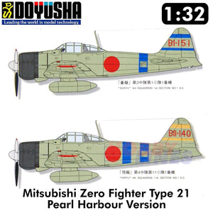 Mitsubishi ZERO Pearl Harbour Fighter Type 21  WWII 1:32 kit DOYUSHA 32DOYZEP