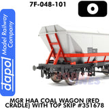 MGR HAA Coal Wagon Red cradle with Top Skip - #351678 | Dapol | 7F-048-101