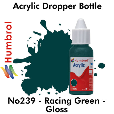 Acrylic Dropper - No.239 Racing Green - Gloss | Humbrol | DB0239