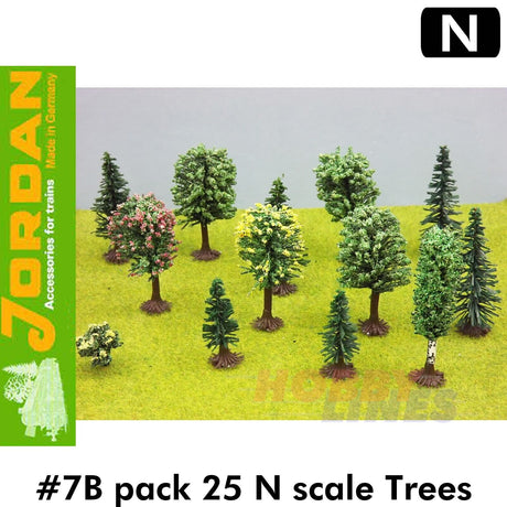 #7B N Scale Trees - 25 Pack | Jordan | 59542