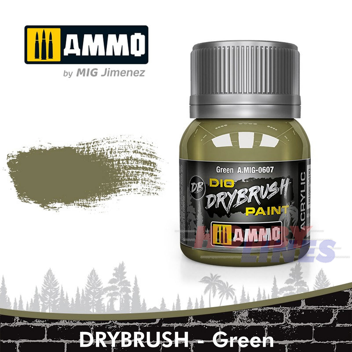 Ammo DIO DRYBRUSH PAINT 40ml Full Range Colours Acrylic Mig Jimenez