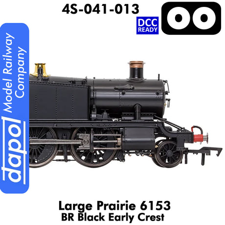 LARGE PRAIRIE 6153 BR Black Early Crest DCC Ready Locomotive | Dapol | 4S-041-013