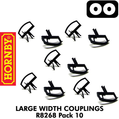 OO Gauge Large Width Couplings - 10 Pack | Hornby |  R8268