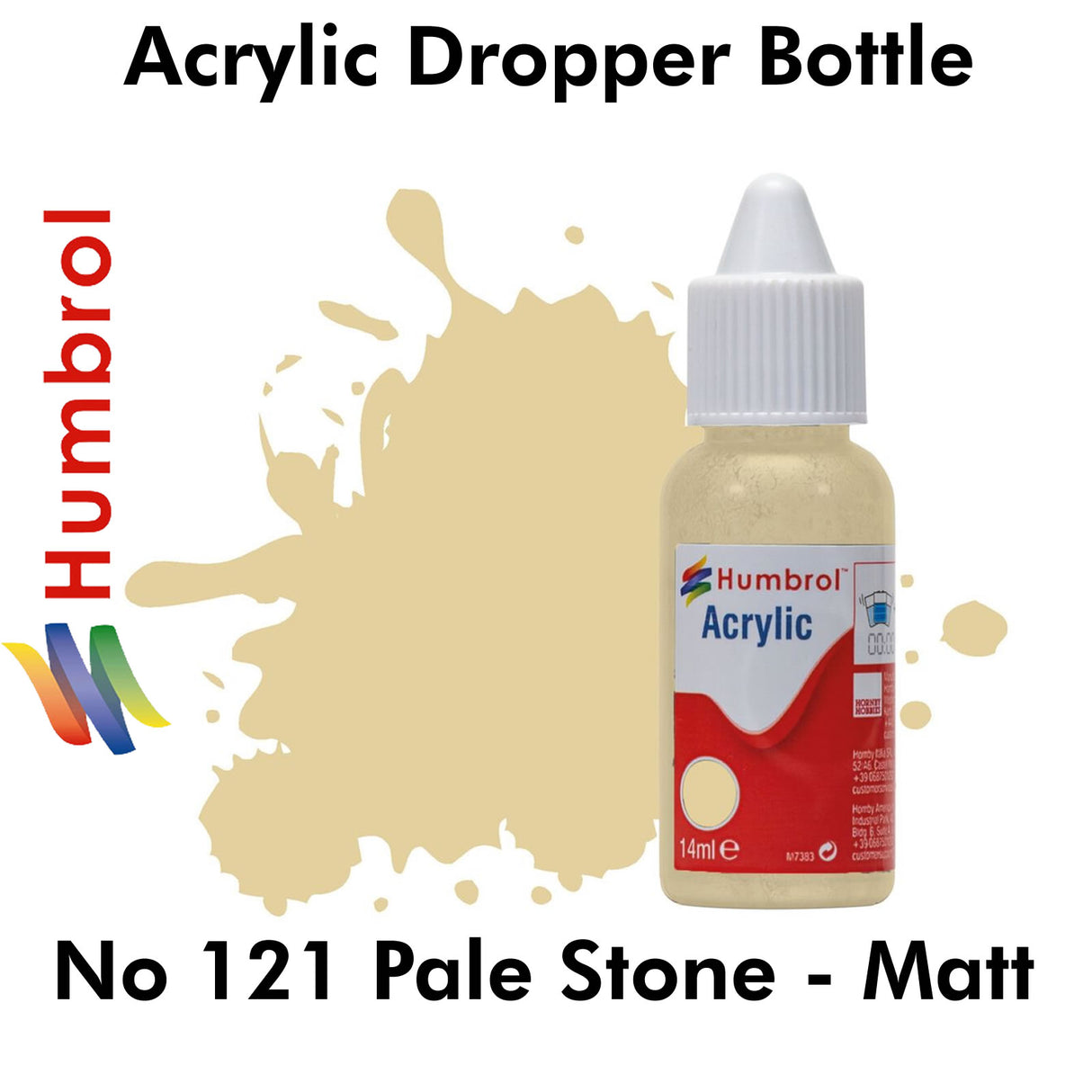 Acrylic Dropper - No 121 Pale Stone - Matt | Humbrol | DB0121