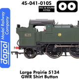 LARGE PRAIRIE 5134 GWR SHIRT BUTTON DCC & Sound Steam Locomotive | Dapol |  4S-041-010S