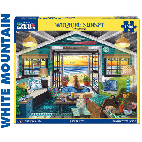 Watching Sunset - 1000pc Puzzle | White Mountain | 2197pz
