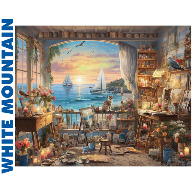 Art Studio - 1000pc Puzzle | White Mountain | 2002pz