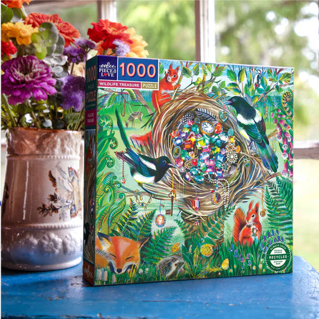 eeBoo WILDLIFE TREASURE 1000 pc Square Jigsaw Puzzle Super Deluxe PZTWDT