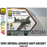 ATOM WWII Imperial Japanese Navy Aircraft Set - 6 20ml Acrylic Paint |  Ammo by Mig Jimenez ATOM20928