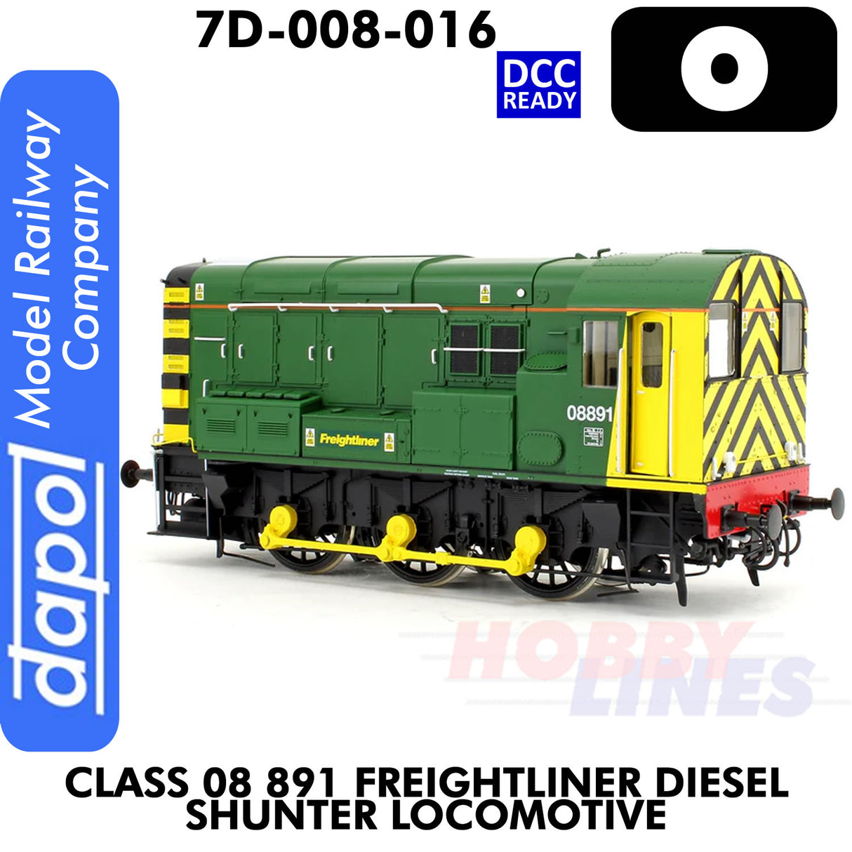 Class 08 891 Freightliner  Diesel Shunter Locomotive - DCC Ready  | Dapol | 7D-008-016