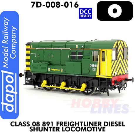 Class 08 891 Freightliner  Diesel Shunter Locomotive - DCC Ready  | Dapol | 7D-008-016