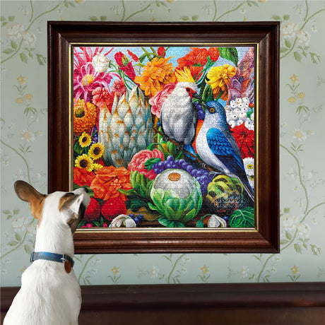 eeBoo MAGICAL FRUITS 1000 pc Square Jigsaw Puzzle Birds Super Deluxe PZTMGF