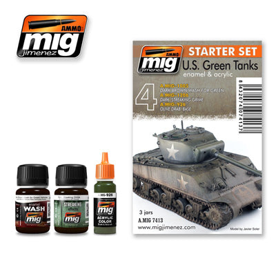 US GREEN TANKS WEATHERING SET