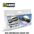 DIO DRYBRUSH Metallic Colours 4Jar 40ml Dio Dry Brush Paint Set AMMO Mig MIG7305
