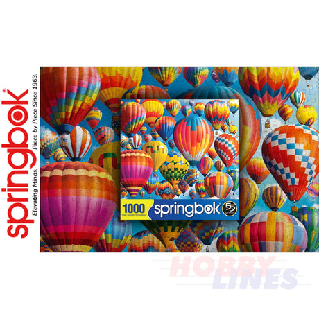 BALLOON FEST 1000 piece SPRINGBOK Jigsaw Puzzle Random Cut Super Deluxe