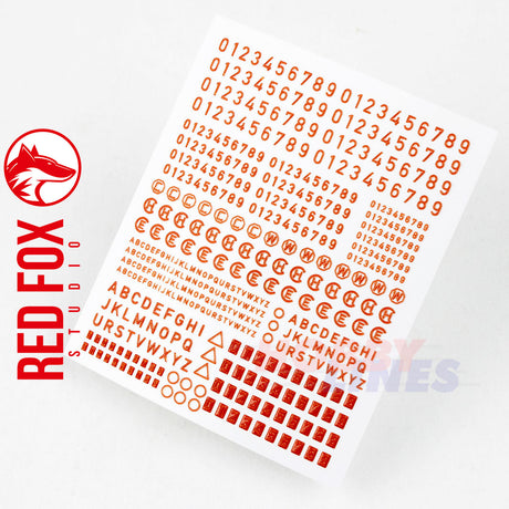 Numbers Letters US AFV’s vol.01 1:35 3D Acrylic decals Colored Resin RFSQS-35017