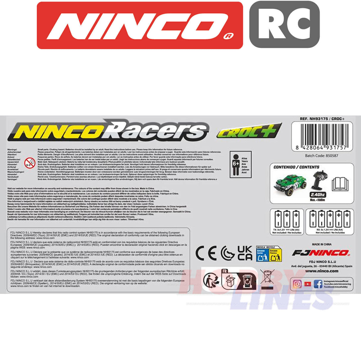 NINCO CROC+ 2WD Radio Control Racer Car AA battery power R2R Ready to Run