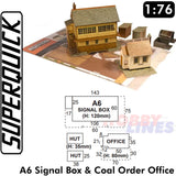 SIGNAL BOX A6 1:72 Scale OO HO Gauge Railways Building Series A A06 SuperQuick