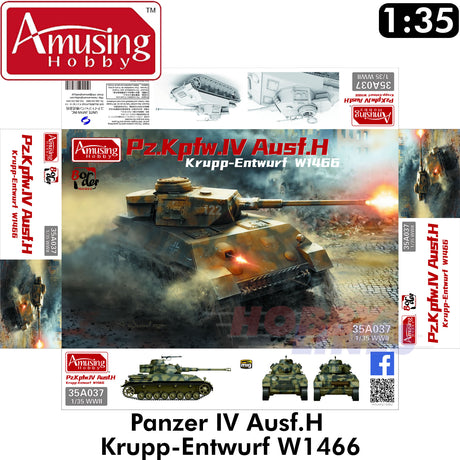 Pz.Kpfw.IV Ausf.H Krupp-Entwurt W1466 1:35 Amusing Hobby 35A037