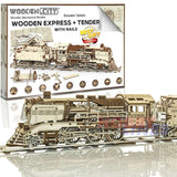 Express Loco Tender & Track - 3D Puzzle | Wooden City | WR323
