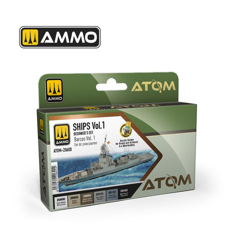 ATOM BEGINNERS SET SHIPS Vol.1 -  6 x 20ml Acrylic Paint | Ammo by Mig Jimenez 