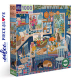 eeBoo BLUE KITCHEN 1000 pc Square Jigsaw Puzzle Super Deluxe PZTBUK
