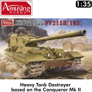 FV215B Heavy Tank Destroyer Conqueror Mk II 1:35 kit Amusing Hobby 35A008