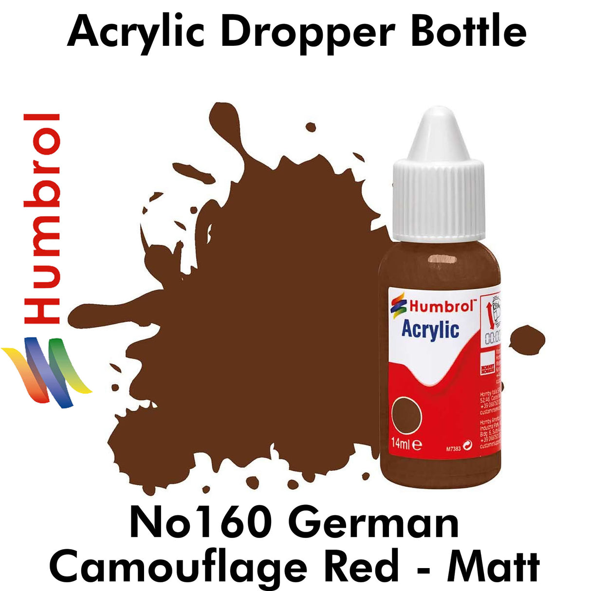 Acrylic Dropper - No 160 German Camouflage Red - Matt | Humbrol | DB0160