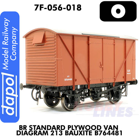 BR Standard Plywood Van Diagram 213 Bauxite B764481 | Dapol | 7F-056-018
