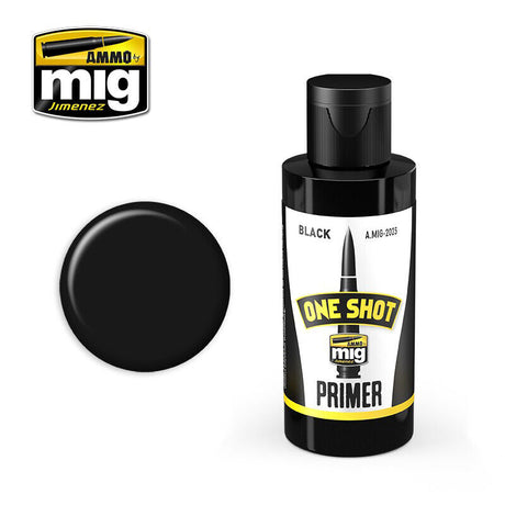 One Shot Primer - Black - 60ml | Ammo by Mig Jimenez | MIG2023