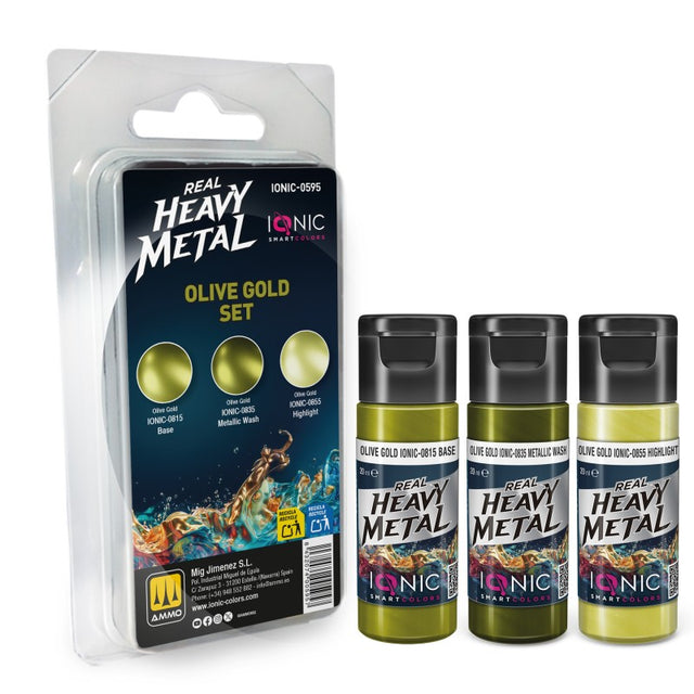 Real Heavy Metal - Olive Gold Set - 3 x 20ml | IONIC | IONIC0595
