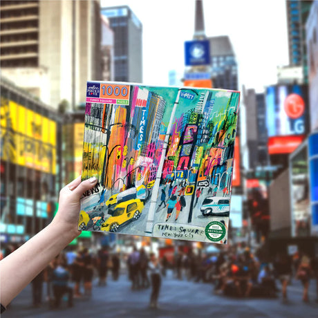 eeBoo TIMES SQUARE 1000 pc Square Jigsaw Puzzle Super Deluxe PZTTMS