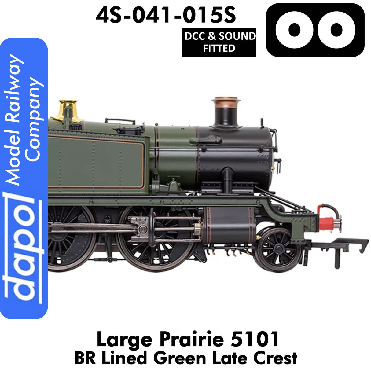 LARGE PRAIRIE 5101 BR Late Crest Steam Locomotive DCC & Sound | Dapol | 4S-041-015S