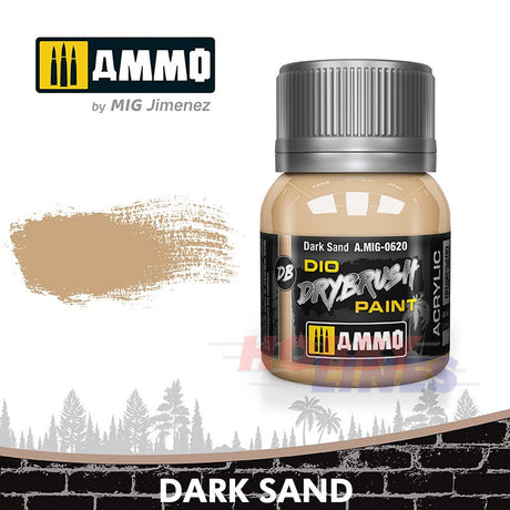 DIO Drybrush Paint - Dark Sand 40ml | Ammo by Mig Jimenez | MIG0620